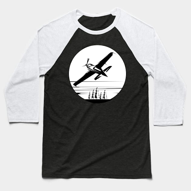 Aircraft Aviator Baseball T-Shirt by MARGARIYAH